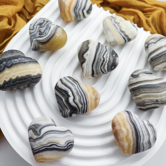 Coffee Calcite Heart Crystal Carving Grounding Crystals - Picture 6 of 10